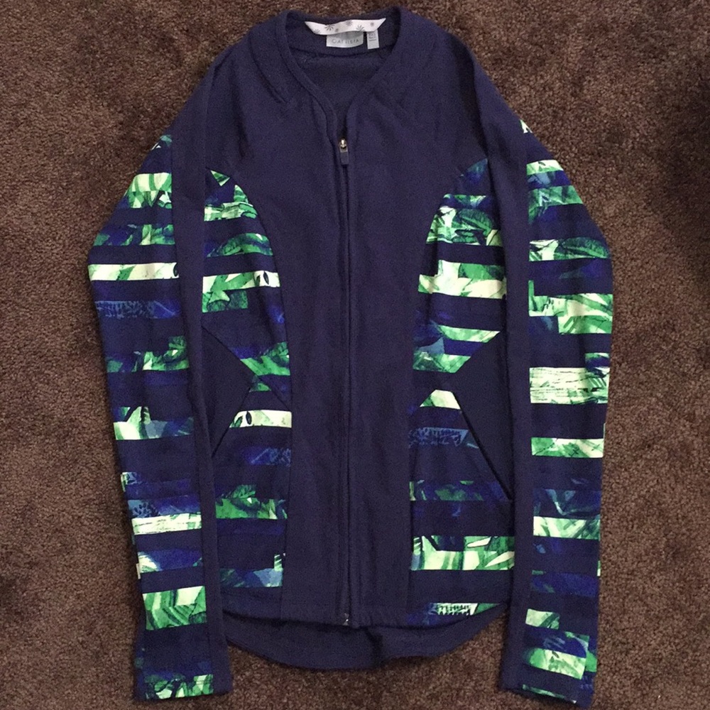 Athleta Zip Up Jacket with Mesh Detailing XXS